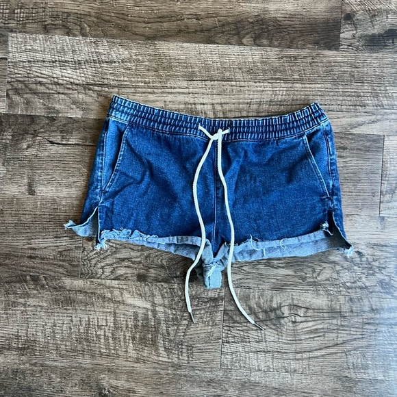 BDG Pants - BDG Dark Blue Jean Shorts with White Drawstring